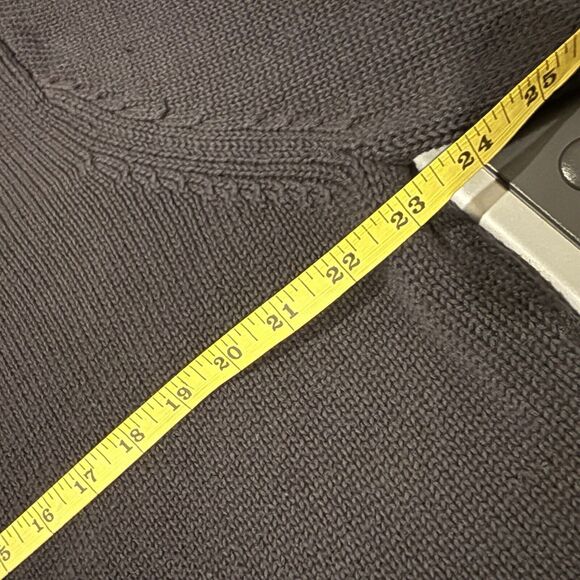 Lands End Vintage 100% Black Knit Full Zip Sweater SZ XL VGUC - Picture 9 of 11